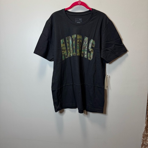 Adidas Men's Black Tee with Camouflage Logo - Picture 10 of 11